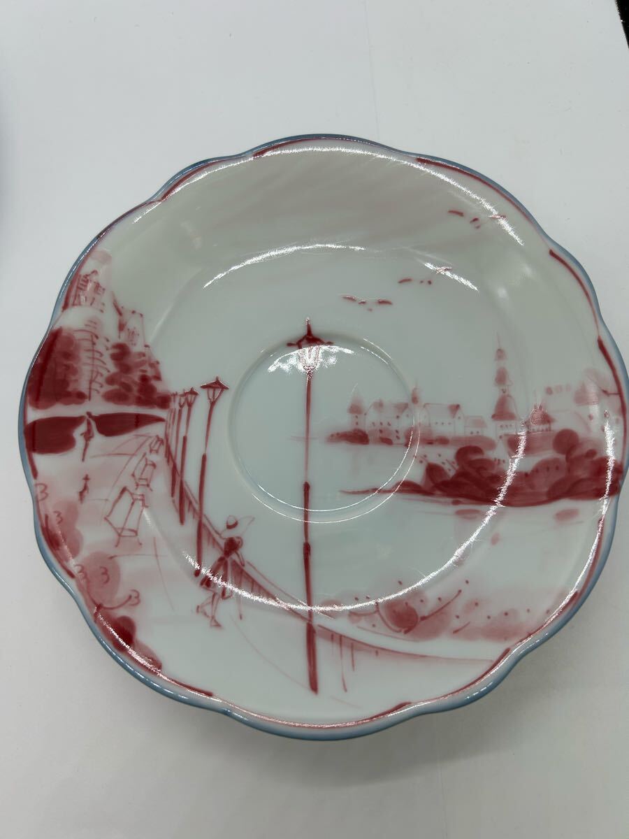  Arita . цветок . чайная чашка cup блюдце пара посуда . суммировать 