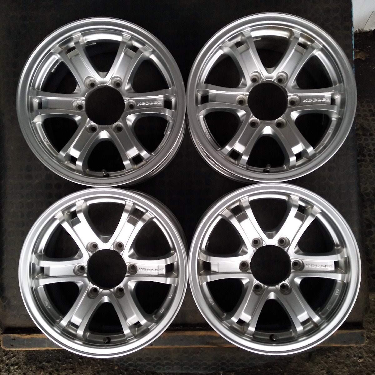 T4-171【4本価格】【16×6.5J 6x139.7 ET+38 ハブ110】WEDS?ハイエース等?店頭引取可能?適格請求書発行可能