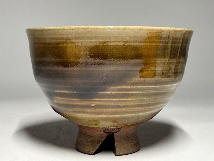 【瑞】史明作　高取釉　茶碗　合わせ箱