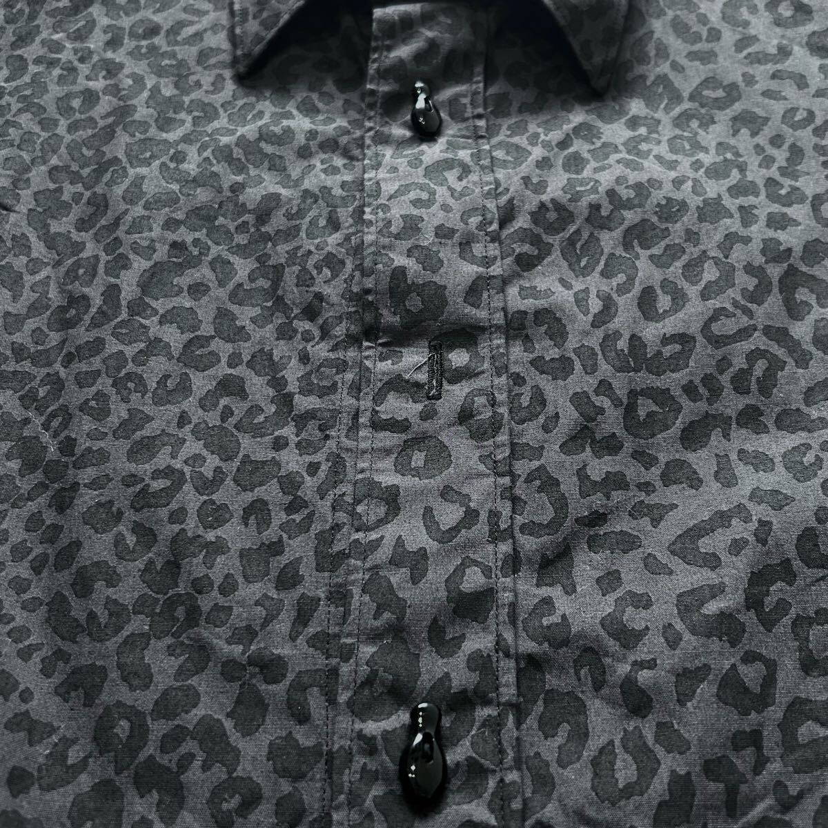  редкий 2003SS NUMBER (N)INE Cart период Leopard леопардовая расцветка bo- кольцо кнопка archive архив Vintage рубашка с длинным рукавом 