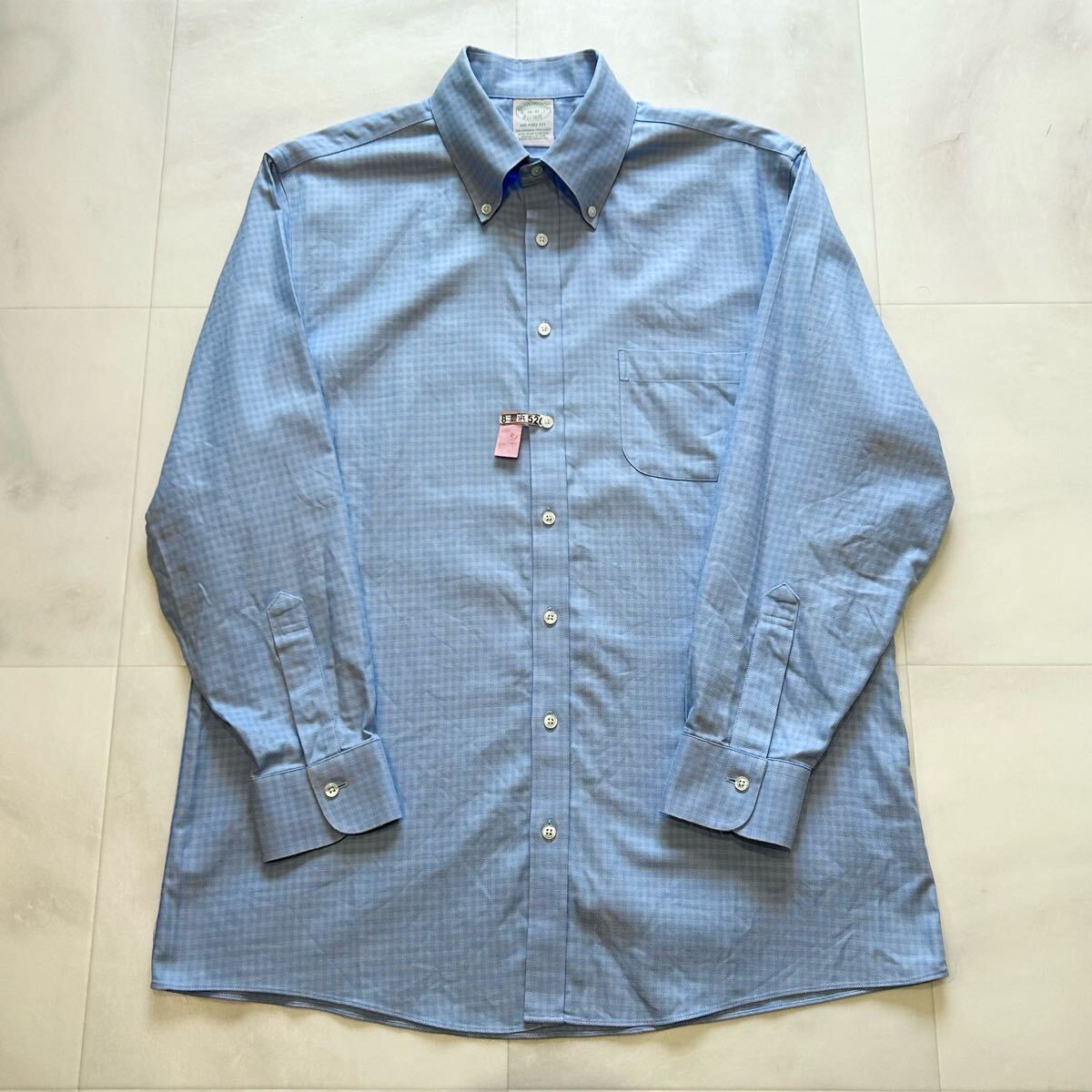 00s Brooks Brothers MILANO FIT ブルックスブラザーズ ボタンダウン ビンテージ 長(zhǎng)袖シャツ 綿95% ポリウレタン5%