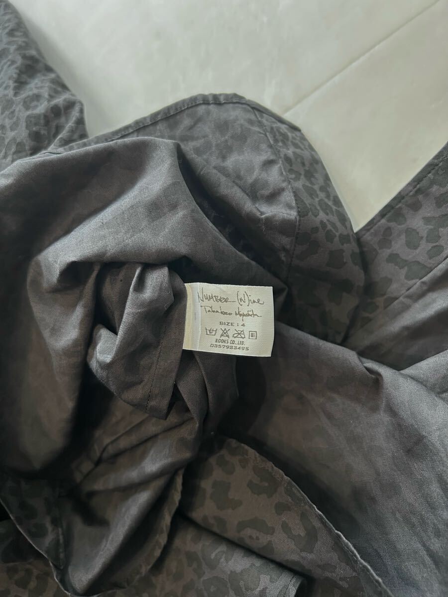  редкий 2003SS NUMBER (N)INE Cart период Leopard леопардовая расцветка bo- кольцо кнопка archive архив Vintage рубашка с длинным рукавом 