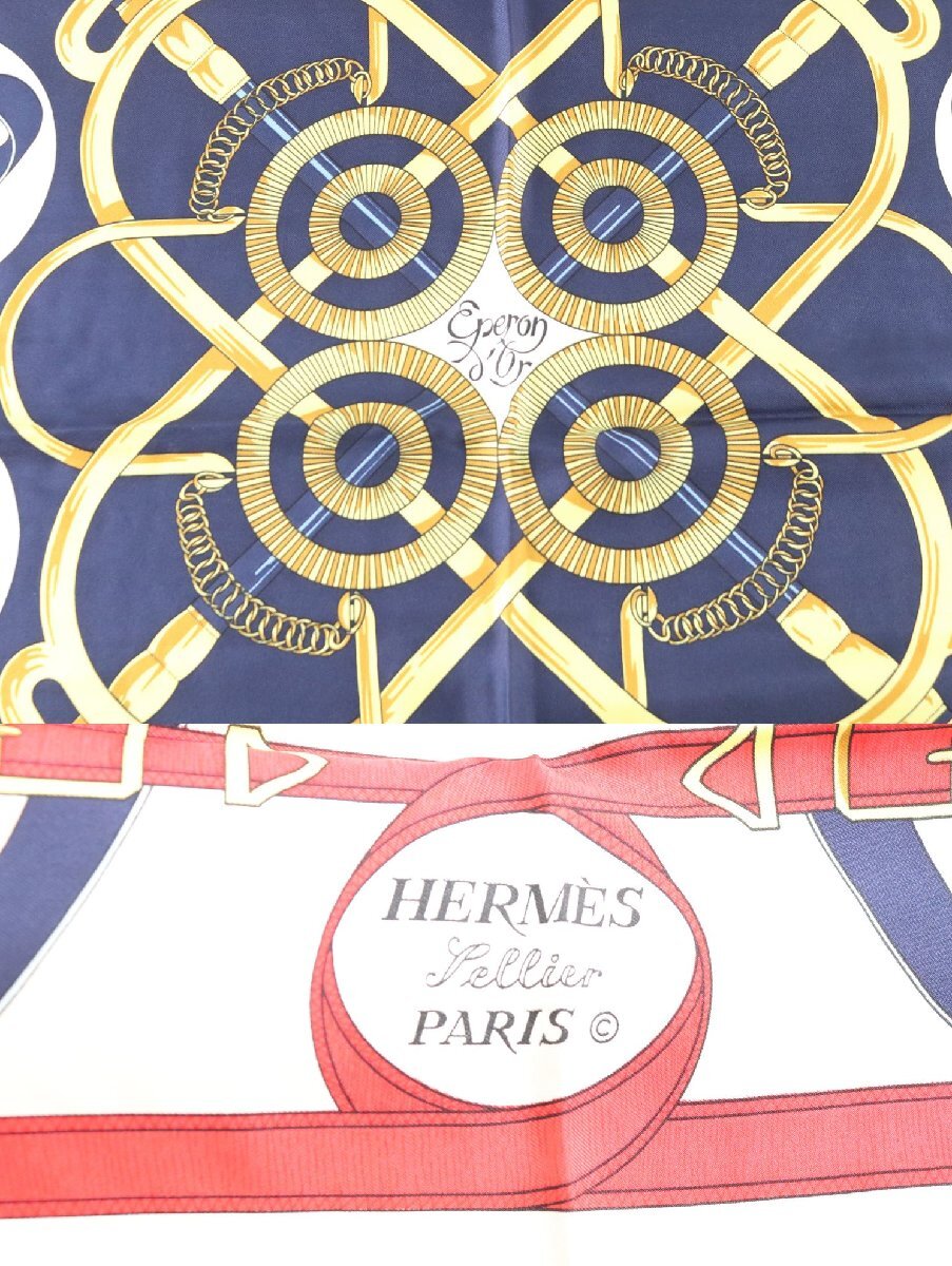 【2點(diǎn)】HERMES エルメス Eperon d‘or COSMOS カレ90 SILK 100% シルク スカーフ ファッション小物 レディース 1831-YN