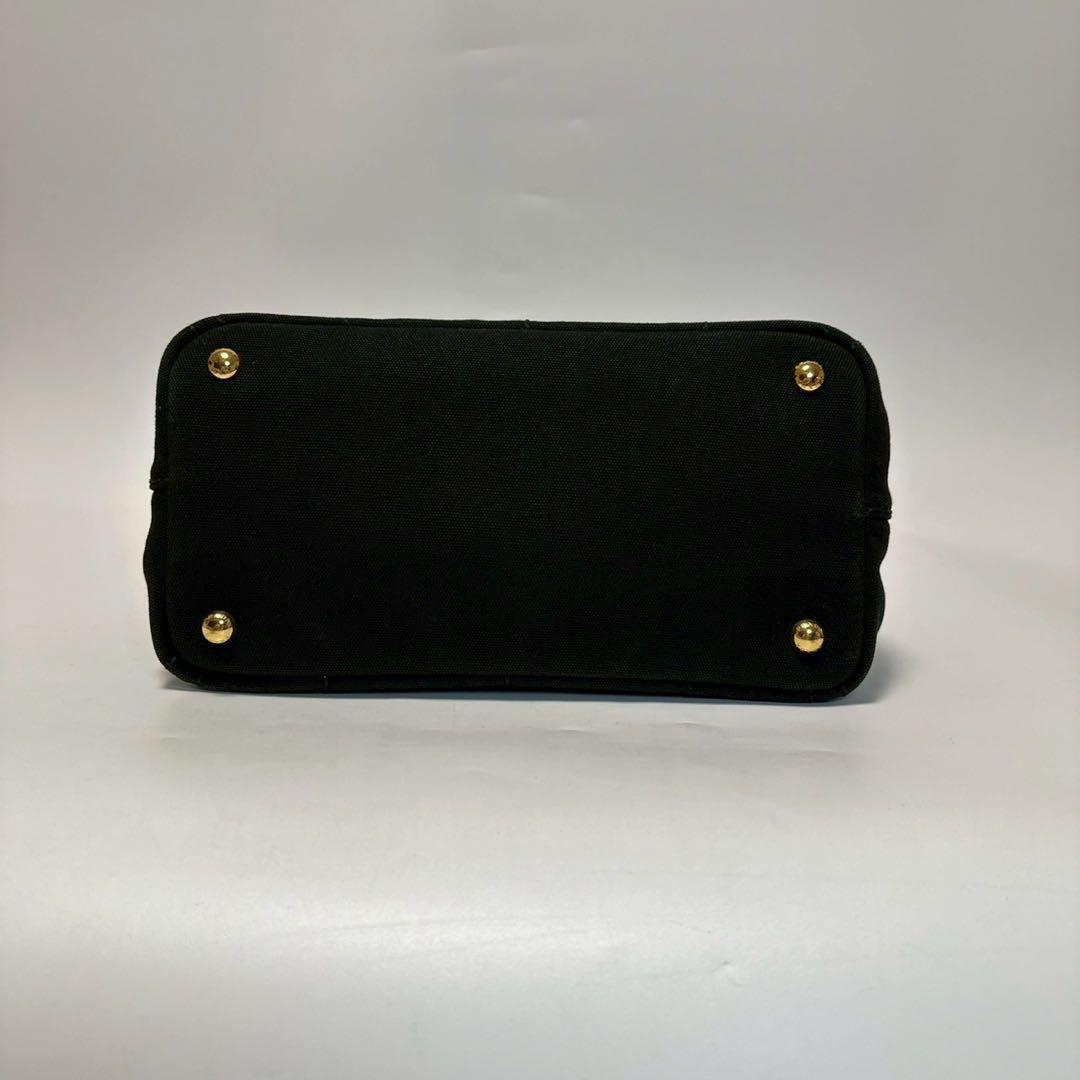 o98【極美品】プラダ PRADA 三角ロゴ カナパS ブラック 黒 2way