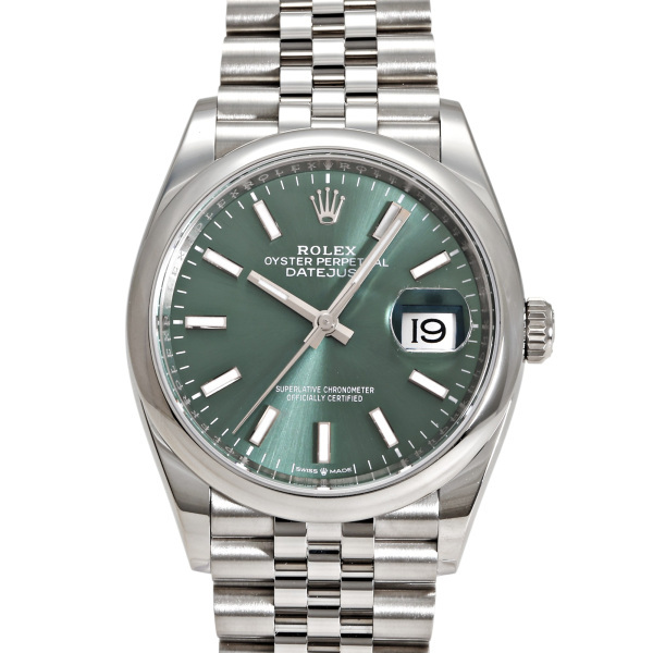 ロレックス ROLEX デイトジャスト 36 126200 ミントグリーン文字盤 美品 腕時(shí)計(jì) メンズ