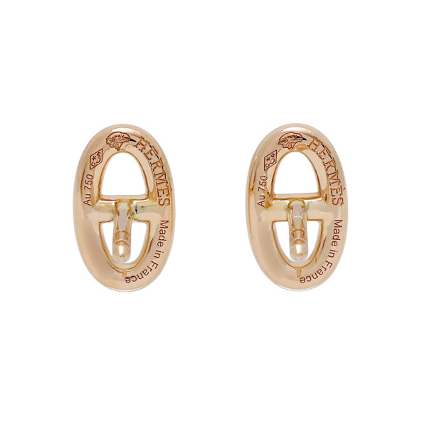 Hermes she-n Dunk rufa Randall TPM K18 rose Gold серьги б/у