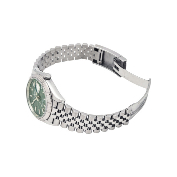 ロレックス ROLEX デイトジャスト 36 パームモチーフ 126234 オリーブグリーン/バー文字盤 中古 腕時(shí)計(jì) メンズ