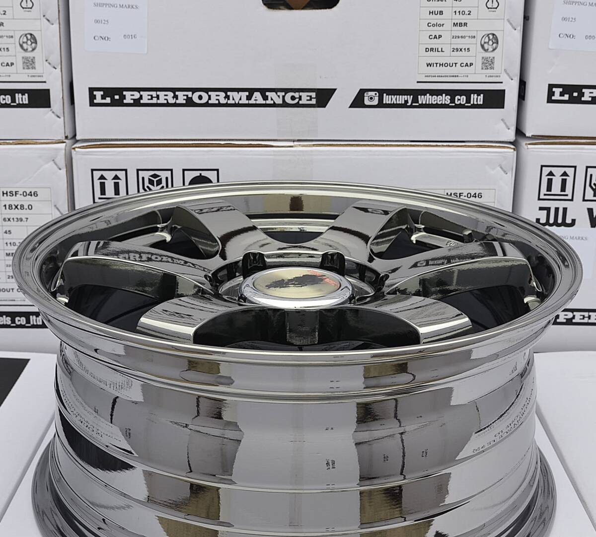 SAMURAI WHEELS (HSF 046) ・ ハイエース ・ 18インチ R18 18x8J +36 ( 6h 139.7 / ハブ径 110 ) 新品 / 4本セット (4本価格)_画像4