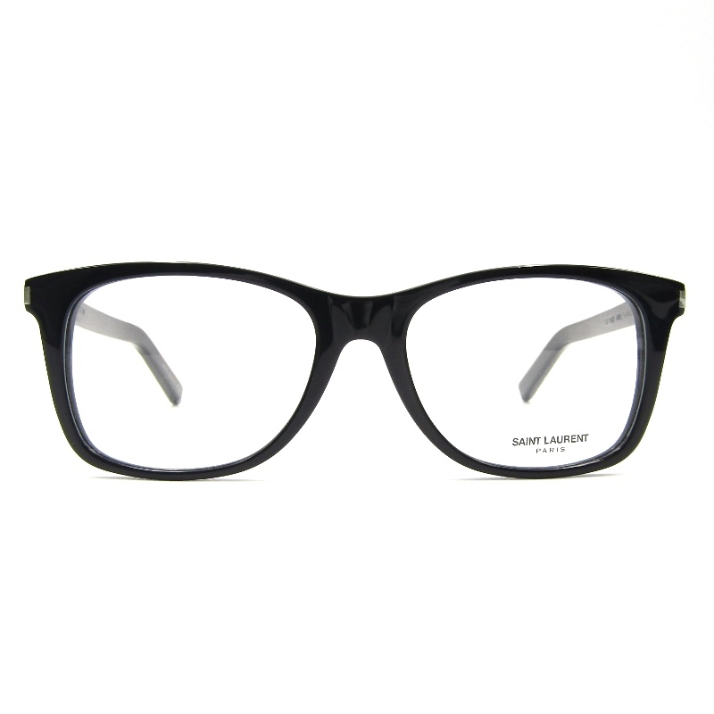 未使用 SAINT LAURENT PARIS サンローラン メガネフレーム SL90/F イタリア制 ウェリントン フルフィット 001 ブラック 61002821