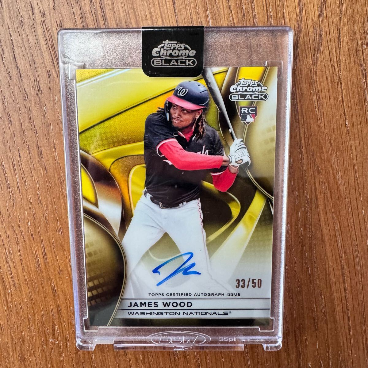2025 Topps Chrome Black JAMES WOOD Rookie Auto Gold Refractor / 50枚限定 直書(shū)きサイン