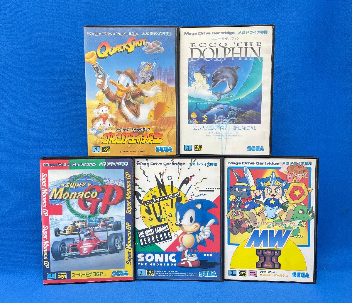 SEGA Mega Drive soft совместно * Sonic super Monaco Monstar world Dolphin grujia.. ..5 шт. комплект с футляром 