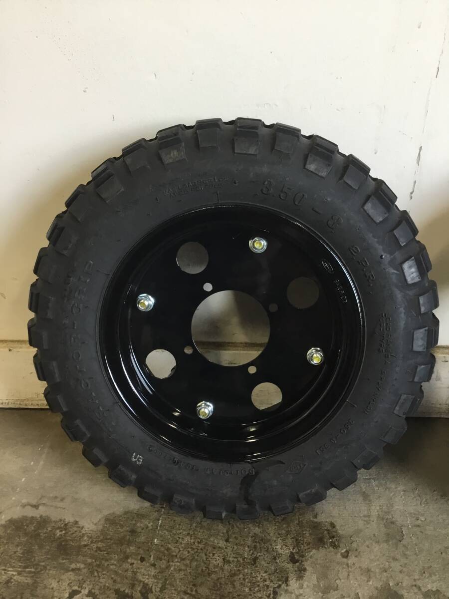 △ v 岐阜発/ バイク用/ タイヤホイール2本セット/ モンキー/ ゴリラ/ 3.50-8/ AB27/現(xiàn)狀品/ R7.5/20 △