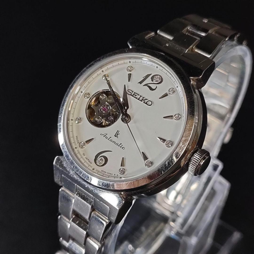 【美品】SEIKO セイコー ルキア 4R38 ホワイト シルバー 自動巻き 美品 SEIKO セイコー ルキア 4R38 ホワイト シルバー 自動巻き