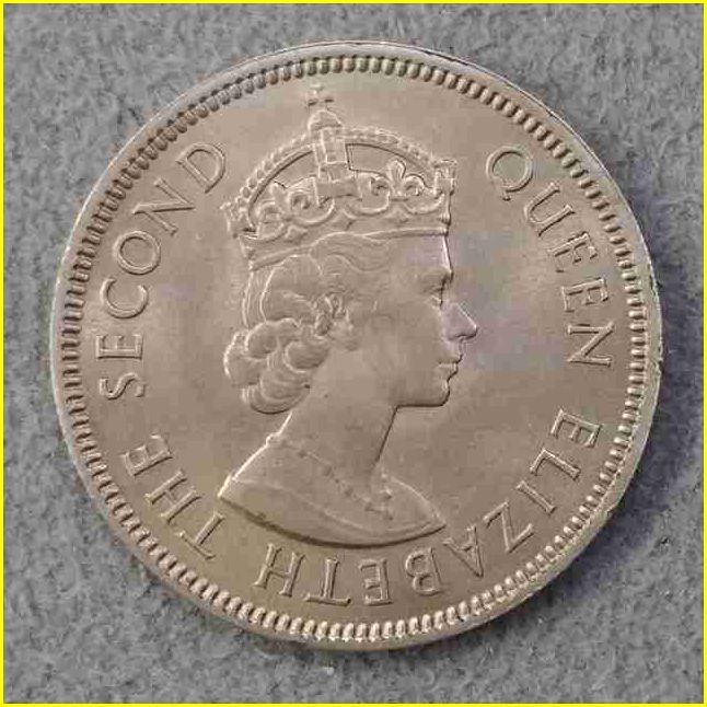 英領 海峡植民地 マラヤ・ボルネオ 20セント 硬貨/1961年