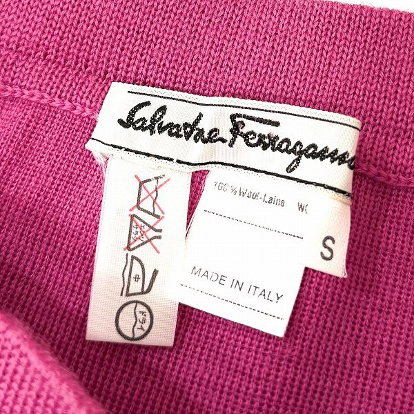 #wnc Ferragamo Ferragamo юбка S розовый серия вязаный галстук to Италия производства женский [784366]