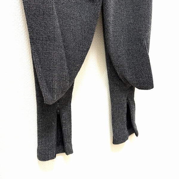 #wpc イッセイミヤケ ペルマネンテ ISSEYMIYAKE セットアップ M チャコールグレー ニット ジップアップ パンツ 変形 レディース [942274]