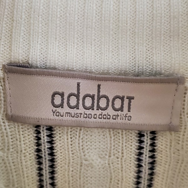 #anc アダバット adabat ベスト?ジレ M 白 黒 ニット ゴルフウェア レディース [788391]