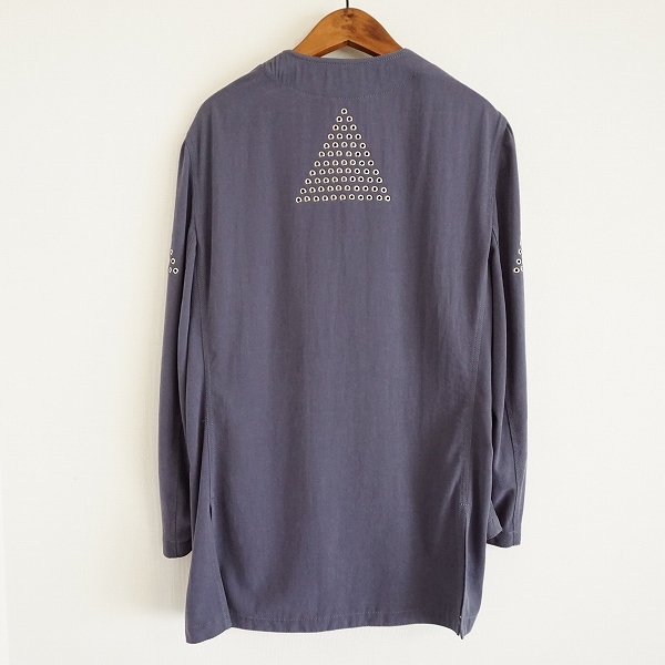 #anc GKITALIYA 伊太利屋 ブルゾン 11 グレー ノーカラー ジップアップ レディース [821433]