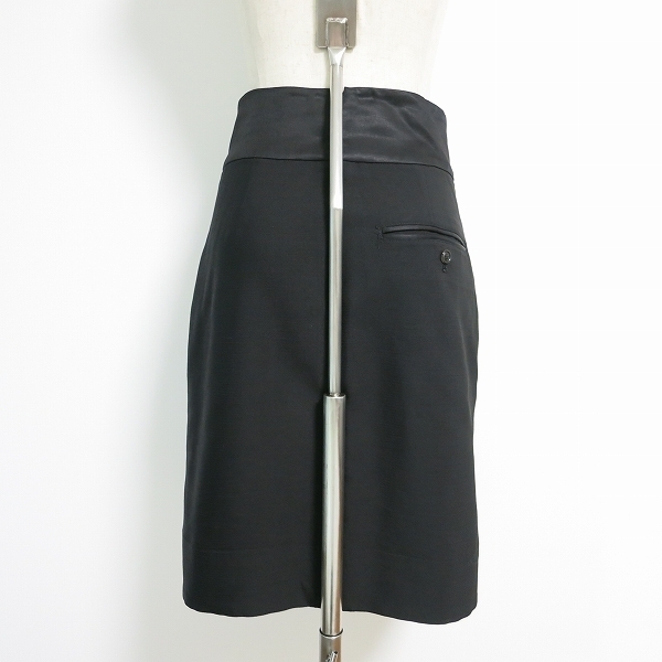 #anc マカフィー MACPHEE スカート 36 黒 異素材 レディース [714314]