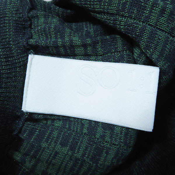 #anc ソウワンバイワン So 1:1 スカート F 緑 紺 プリーツ ニット レディース [711833]_画像6