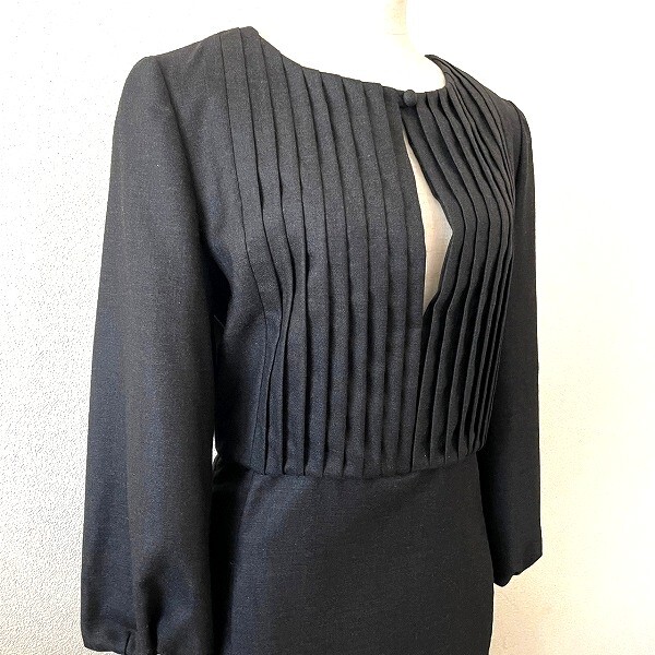 #anc ロエベ LOEWE ワンピース 36 チャコールグレー ヴィンテージ カシミヤ レディース [666858]