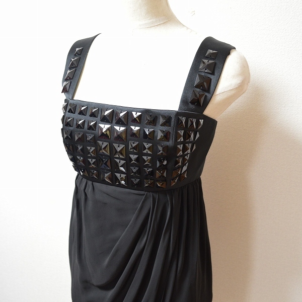 #anc ミスアシダ missashida ワンピース 7 黒 カクテルドレス ビジュー レディース [714976]_画像3