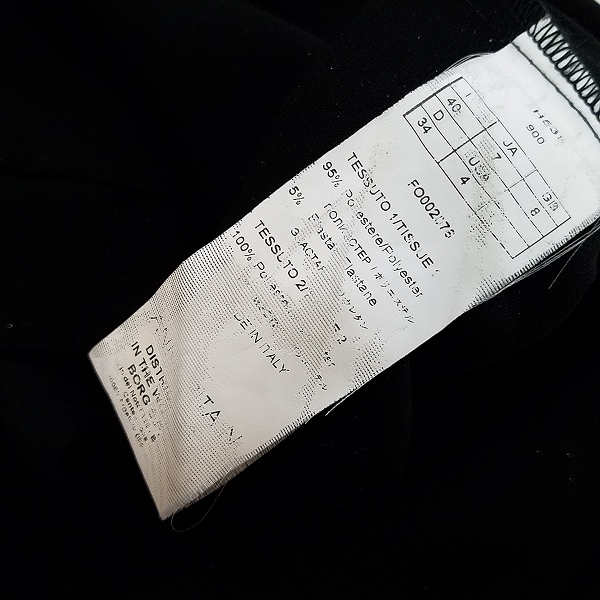 #anc アンナリタエンネ AnnaRitaN ワンピース 40 黒 グレー ノースリーブ 異素材 バックジップ レディース [640252]_画像4