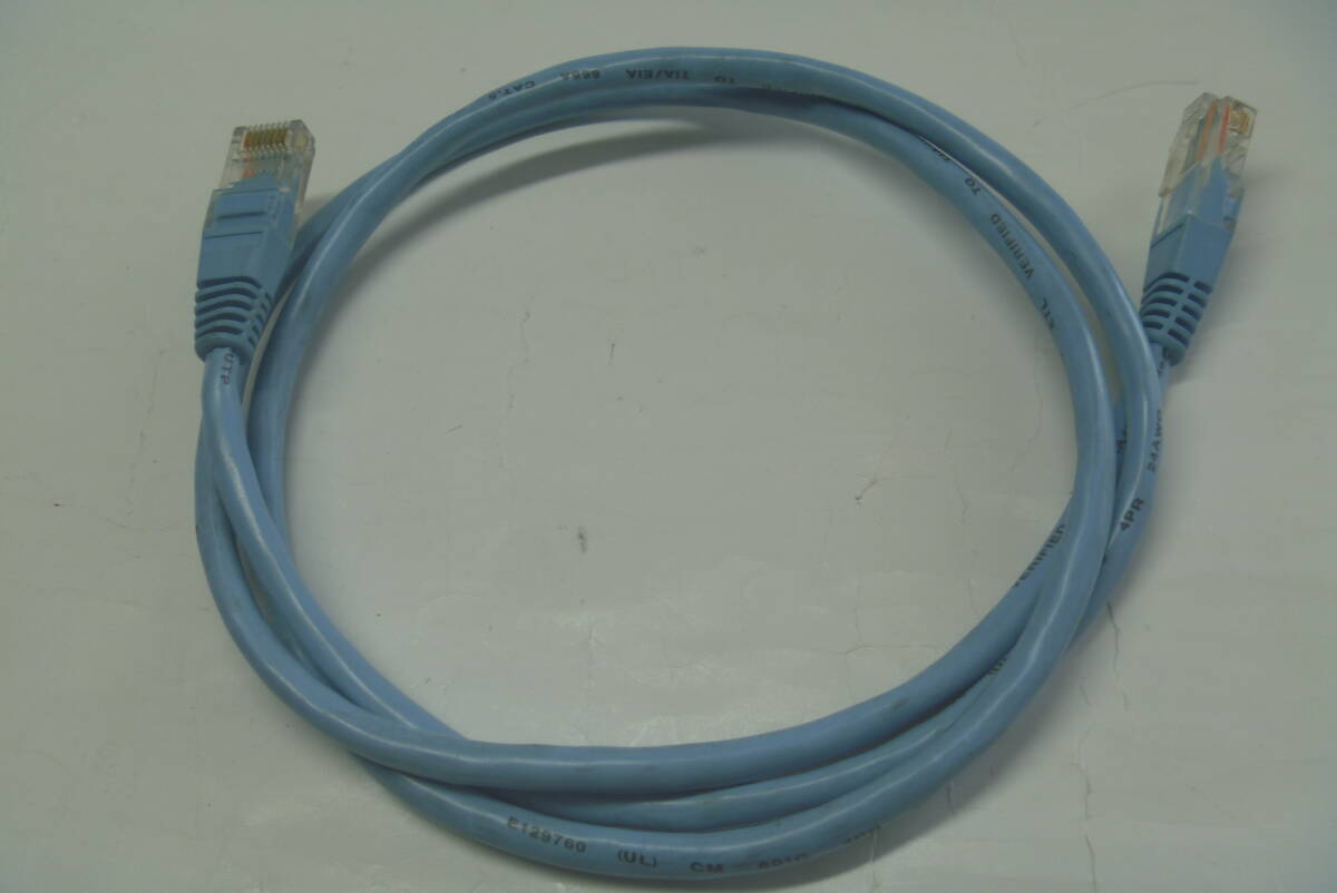 【LANケーブル】約１００ｃｍ?青色カバー①★ＣＡＴ５★送料〒140円★片側(cè)つめ折れ★Ｌルーター?ハブ★パソコン接続★カテゴリ５◆1850