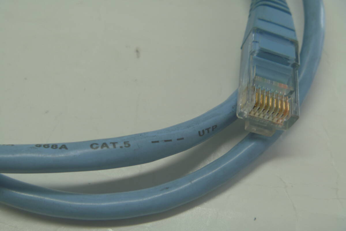 【LANケーブル】約１００ｃｍ?青色カバー①★ＣＡＴ５★送料〒140円★片側(cè)つめ折れ★Ｌルーター?ハブ★パソコン接続★カテゴリ５◆1850