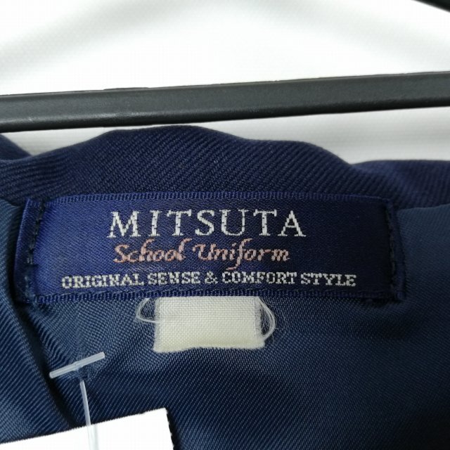 セーラー服 スカート スカーフ 上下3點セット 冬物 白1本線 女子 學生服 中學 高校 紺 制服 中古 ランクC EY3889