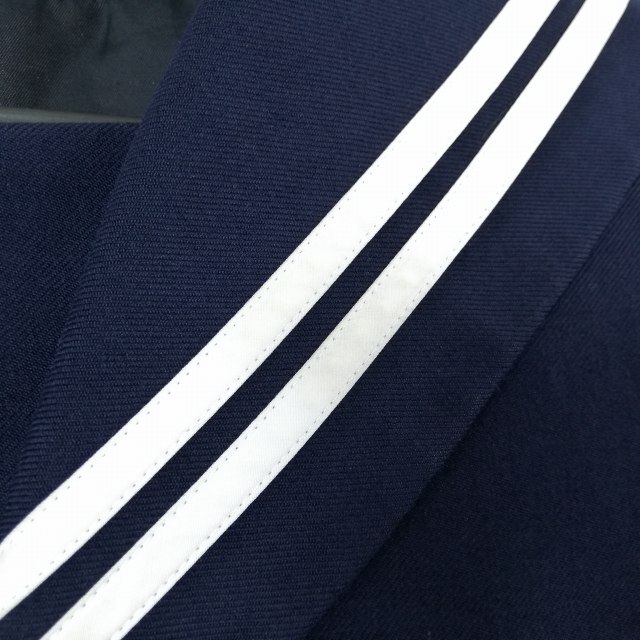 セーラー服 ジャンパースカート 上下2點(diǎn)セット 冬物 白2本線 女子 學(xué)生服 熊本二岡中學(xué) 紺 制服 中古 ランクC EY3891