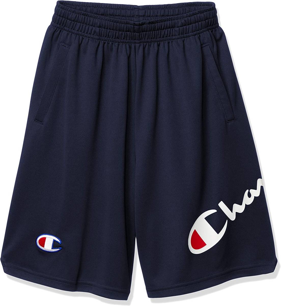【KCM】Z-chmp-184-140★展示品★【Champion/チャンピオン】キッズ ジュニア プラクティスパンツ バスケ　CK-RB510　ネイビー　140