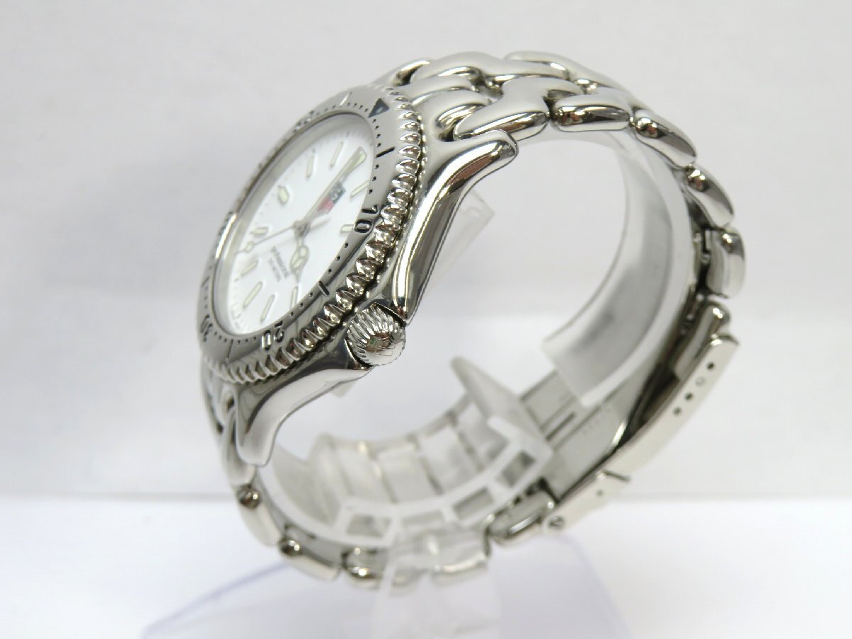 \1◆稼働◆ タグホイヤー S90 806 セル デイト ホワイト クオーツ メンズ 腕時計 Z766