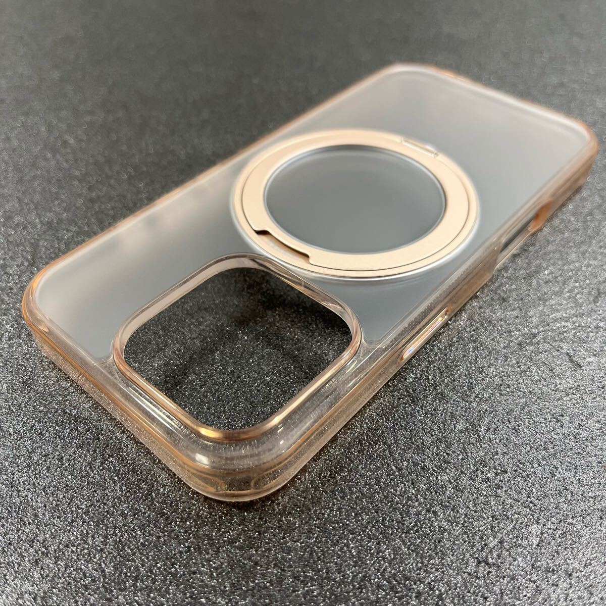 TORRAS iPhone 16 Pro ケース【多機能360度回転スタンド】縦横両対応 ハルバッハマグネット搭載 MagSafe 米軍規格 リング ローズゴールド_画像10