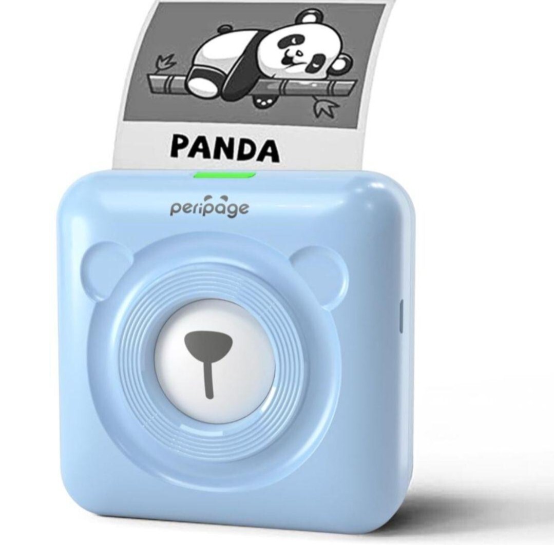 【新品未開封品】PeriPage A6　ミニサーマルプリンター　ブルー　スマホで簡(jiǎn)単印刷　感熱ロール紙3ロール入り×4箱付き　送料無料