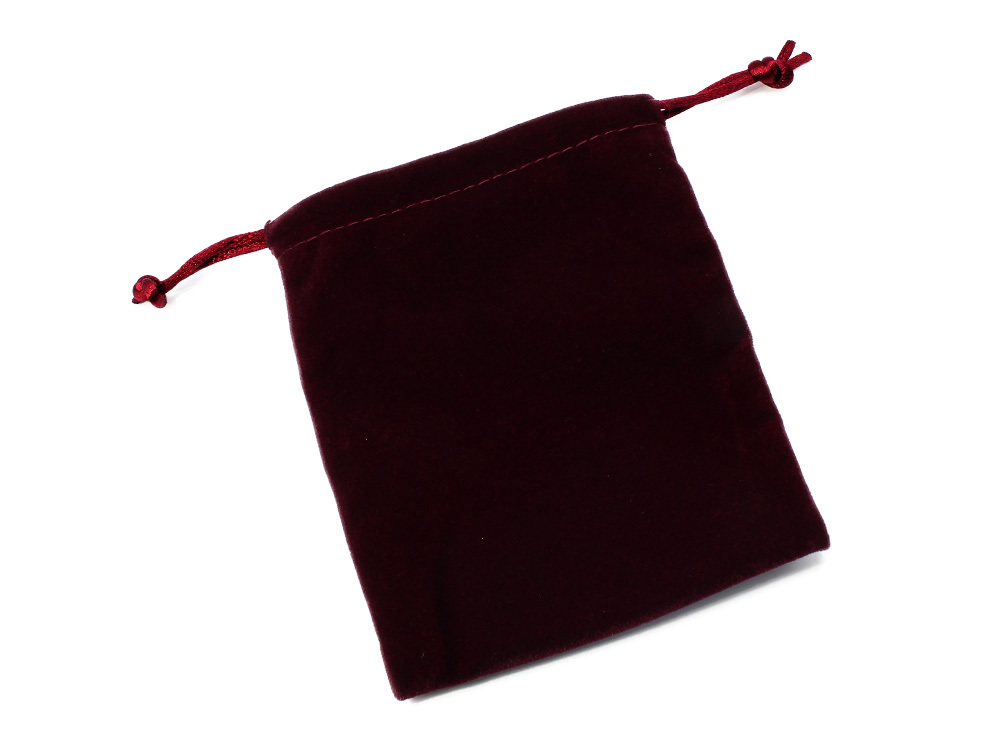 ベロア 巾著袋 ポーチ ギフト ラッピング ワインレッド (12cm×10cm) (10個)