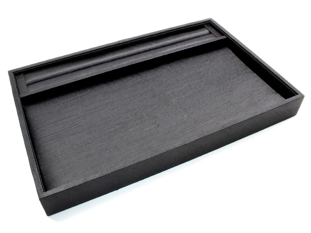 トレイ アクセサリートレー ジュエリートレー ジュエリー ボックス リング溝付き ブラック 業(yè)務(wù)用 接客トレイ 接客トレー 店頭