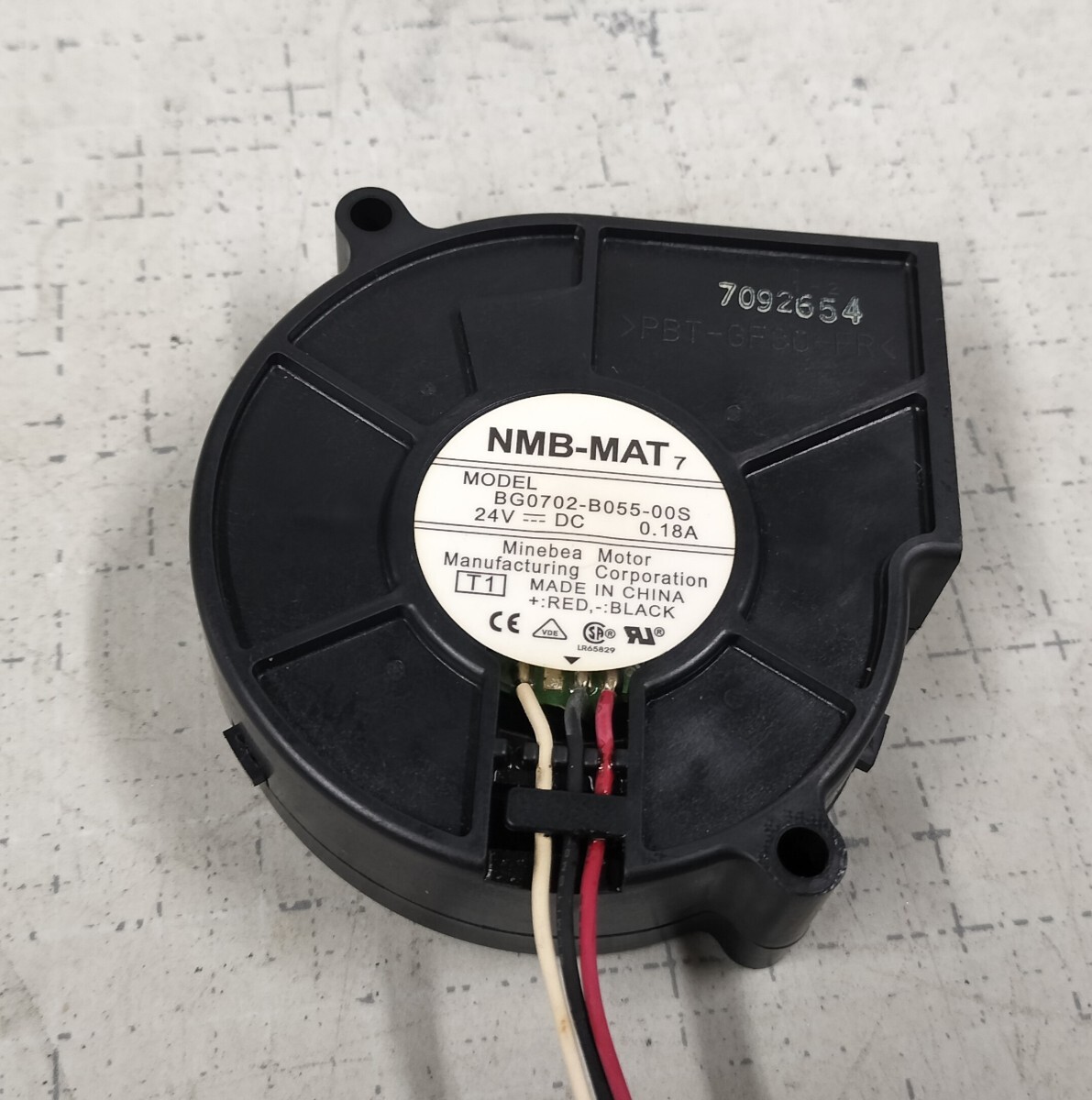 11-NMB-MAT/DCファン/冷却ファン/シロッコファン/BG0702-B055-00S/DC24v/中古品_画像2