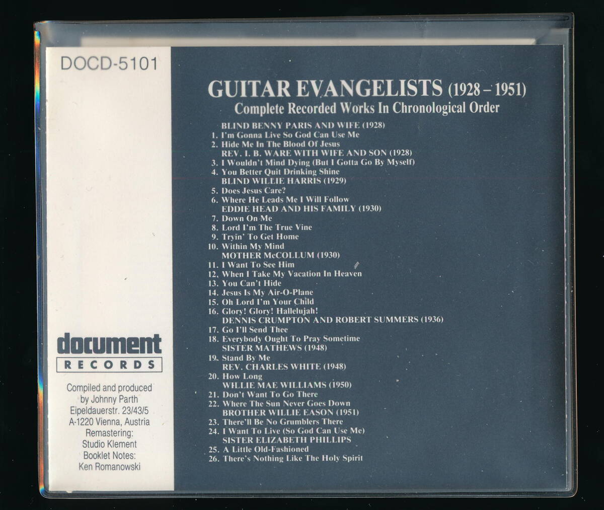 *GUITAR EVANGELISTS (1928-1951)*1992 год зарубежная запись *DOCUMENT DOCD-5101*