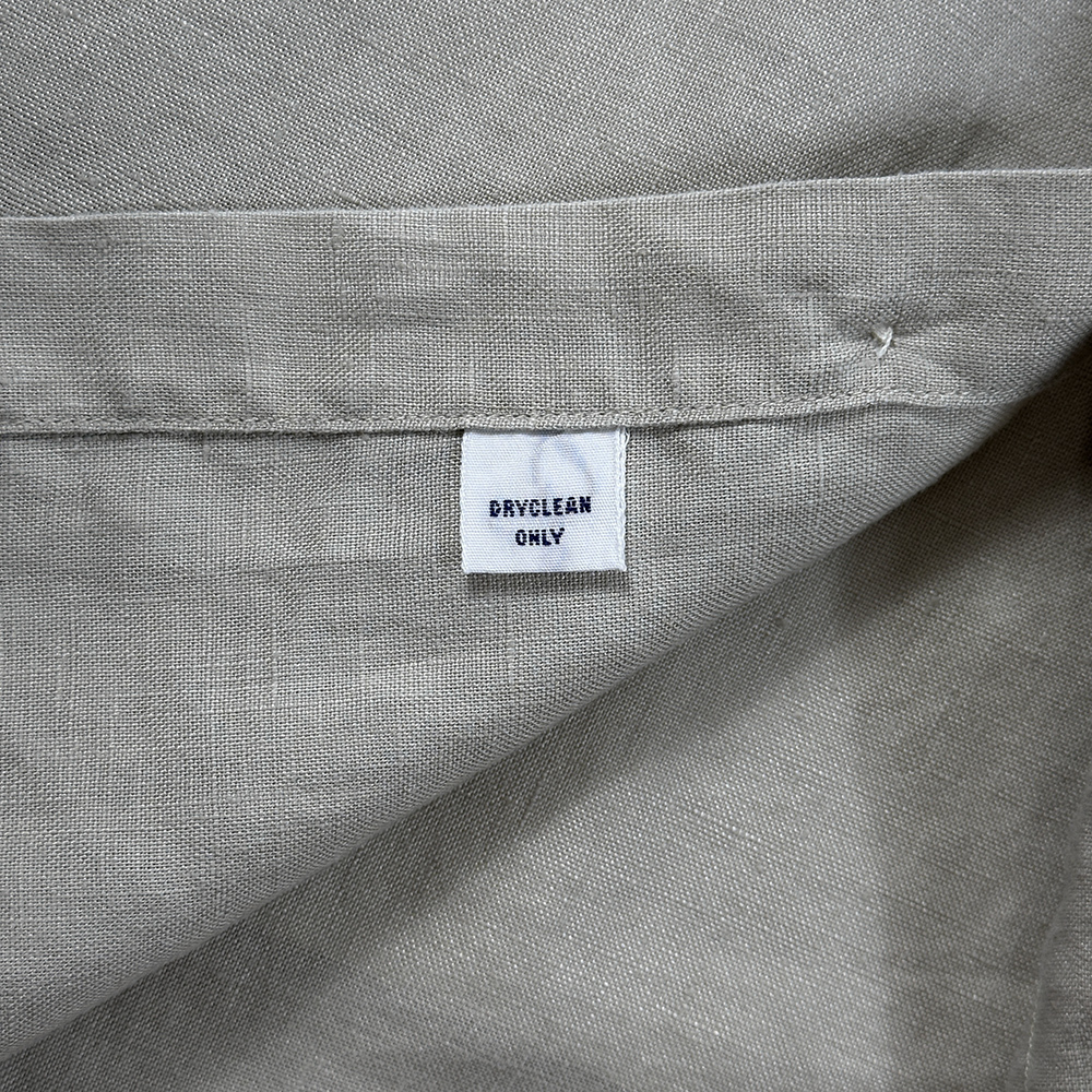 極上 90s Polo Ralph Lauren 同色ポニー BLAKE 半袖 リネンシャツ M グレージュ ストーン ベージュ 麻 ボタンダウン ポロ ラルフローレン
