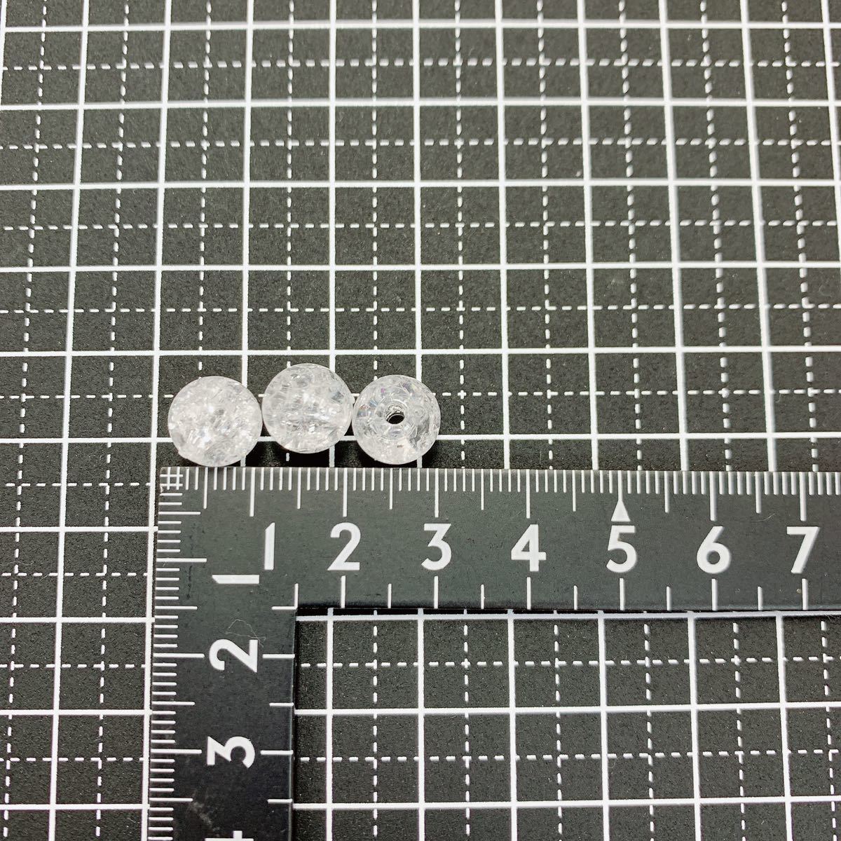 80個 10mm アクリルビーズ クリアビーズ クラックビーズ 両穴 ハンドメイドパーツ アクセサリーパーツ ビーズ プラスチックビーズ