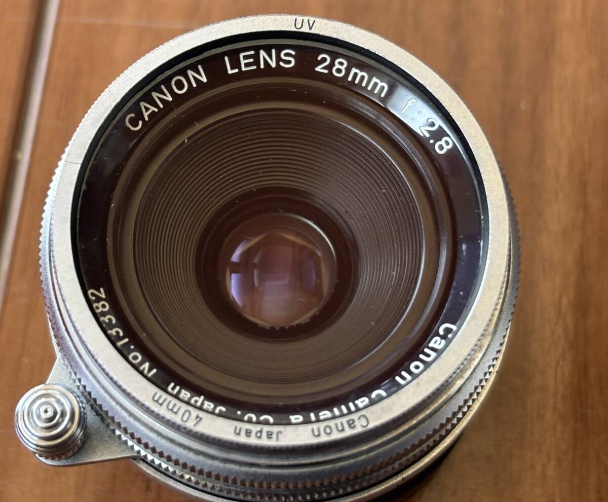 キャノン 28mm f/2.8 ライカLスクリューマウント　ファインダー　ケース付き