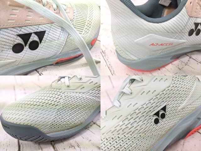 【3yt091】テニスシューズ YONEX ヨネックス パワークッションアドアクセル ワイドAC ミストブルー サイズ：27.5㎝◆A30