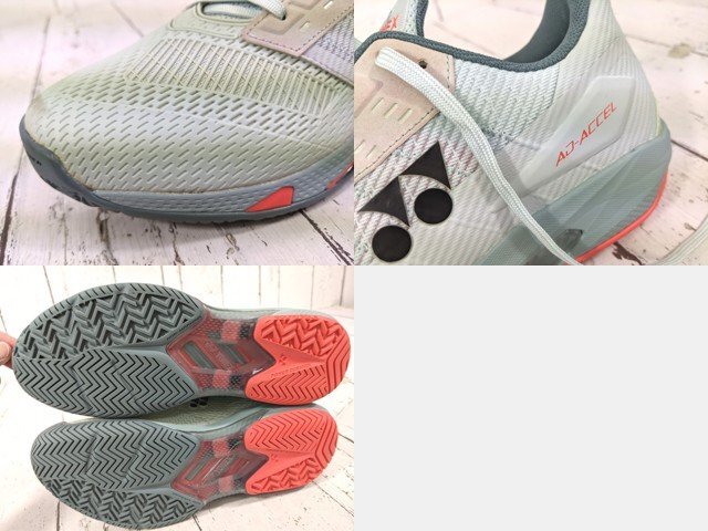 【3yt091】テニスシューズ YONEX ヨネックス パワークッションアドアクセル ワイドAC ミストブルー サイズ：27.5㎝◆A30