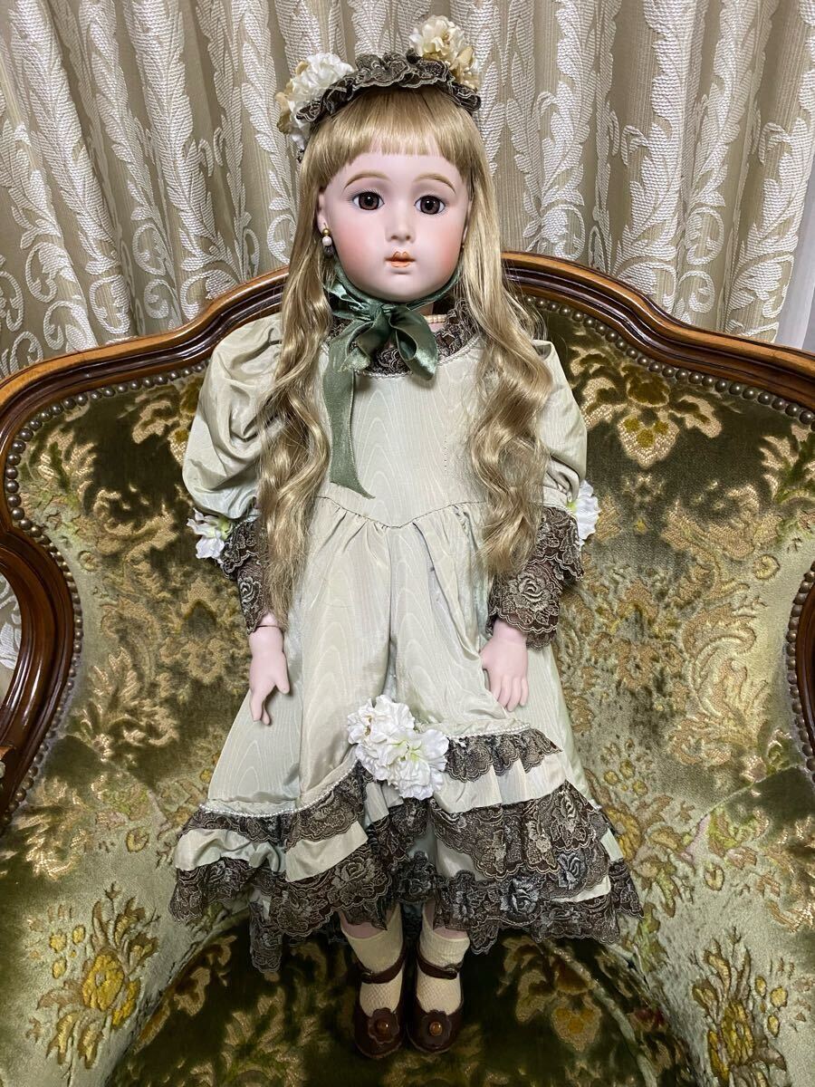 【再出品】トリステ/ロングフェイスジュモー＊リプロ＊約68cm＊アンリドール/元箱あり＊西洋人形