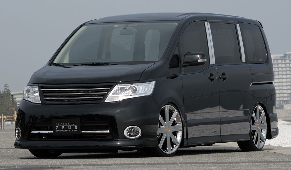 M\'z SPEED アイライン 未塗装 FRP セレナ CC25 H19.12～H22.10 ハイウェイスター MC後