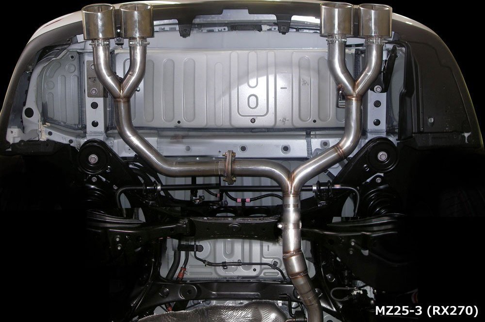 M'z SPEED エキゾーストシステム 左右4本出し (MZ25-3) レクサス RX270 DBA-AGL10W H24.4～H27.9 1AR-FE