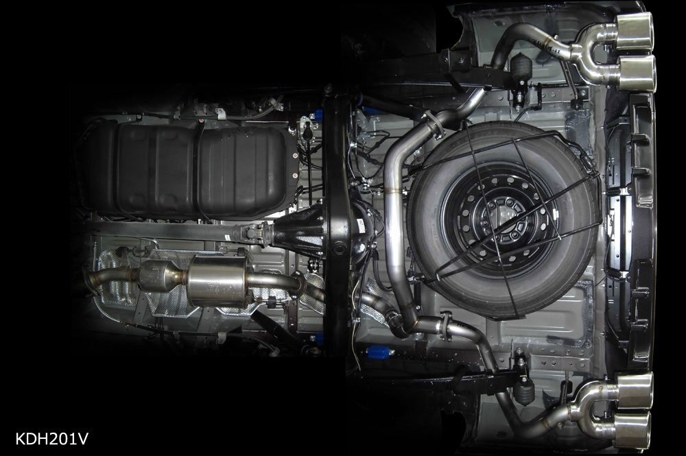 M\'z SPEED エキゾーストシステム (MZ77-2) チタン ハイエースバン CBF-TRH200V 3BF-TRH200V H25.12～ 1TR-FE