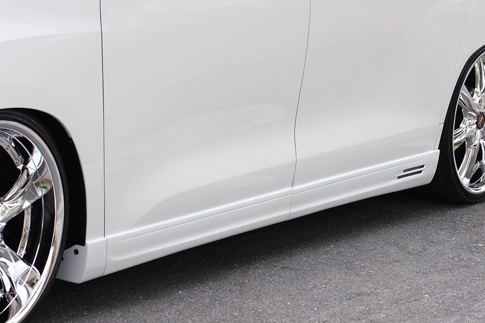 M\'z SPEED サイドステップ 未塗装 FRP アルファード ANH20W ANH25W GGH20W GGH25W H23.11～H26.12 G/X MC後