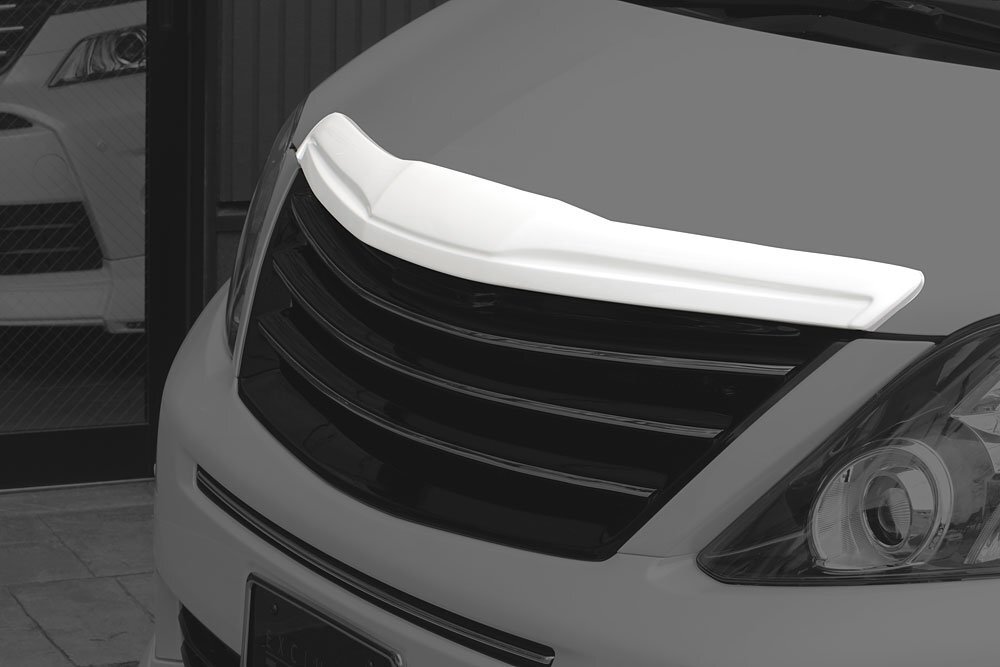 M\'z SPEED フードトップモール 未塗装 FRP アルファードハイブリッド ATH20W H23.11～H26.12 G/X MC後